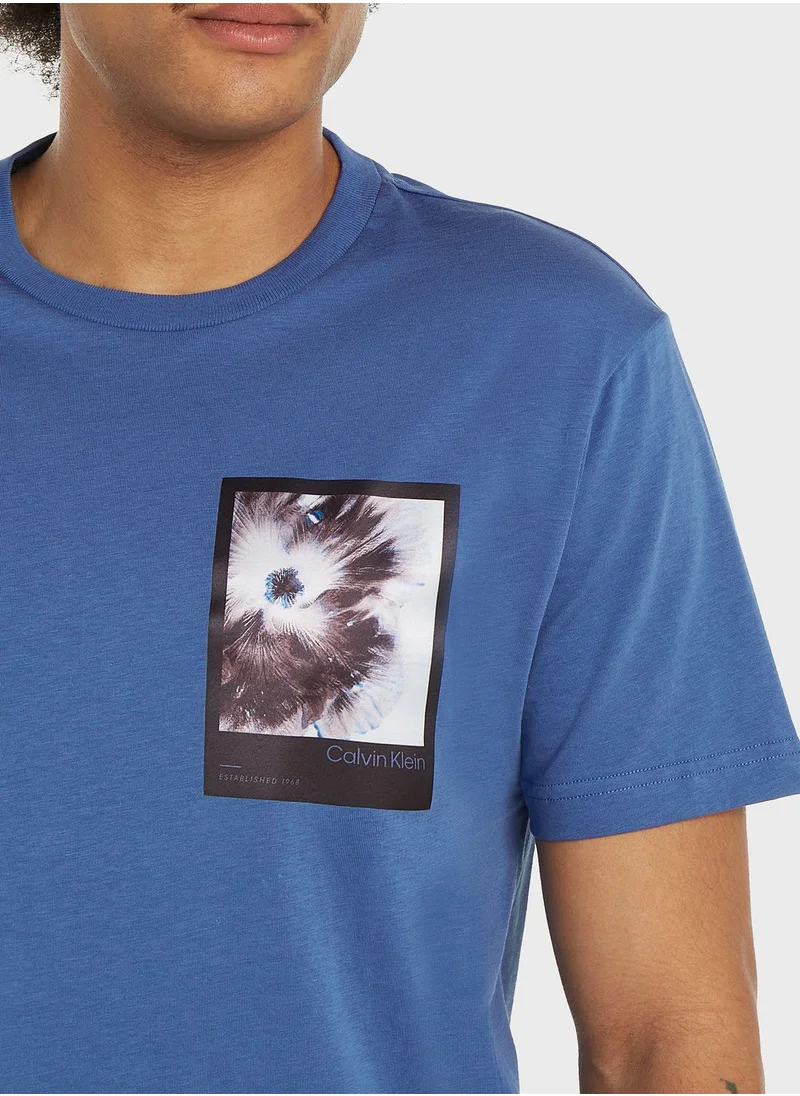 CALVIN KLEIN Graphic Crew Neck T-Shirt