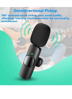 Generic Mini Lavalier Microphone Clip-on Omnidirectional Mic Transmitter Receiver D11087-1—JA Black  - Image 5