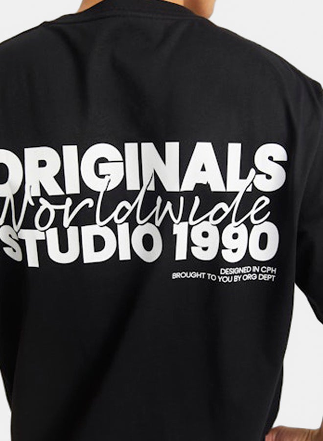 JACK & JONES JACK & JONES Mens Vesterbro Back Print Crew Neck Tee  - Image 4