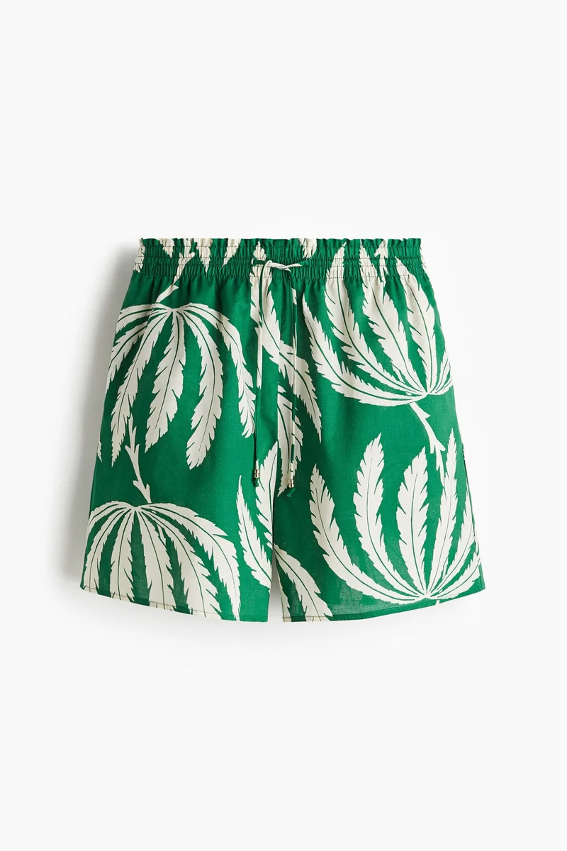 H&M Printed drawstring shorts