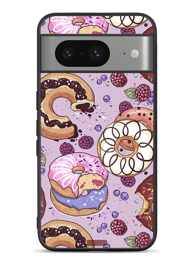 Tolwak Google Pixel 8 Protective Case Cover Donuts Art - Image 1