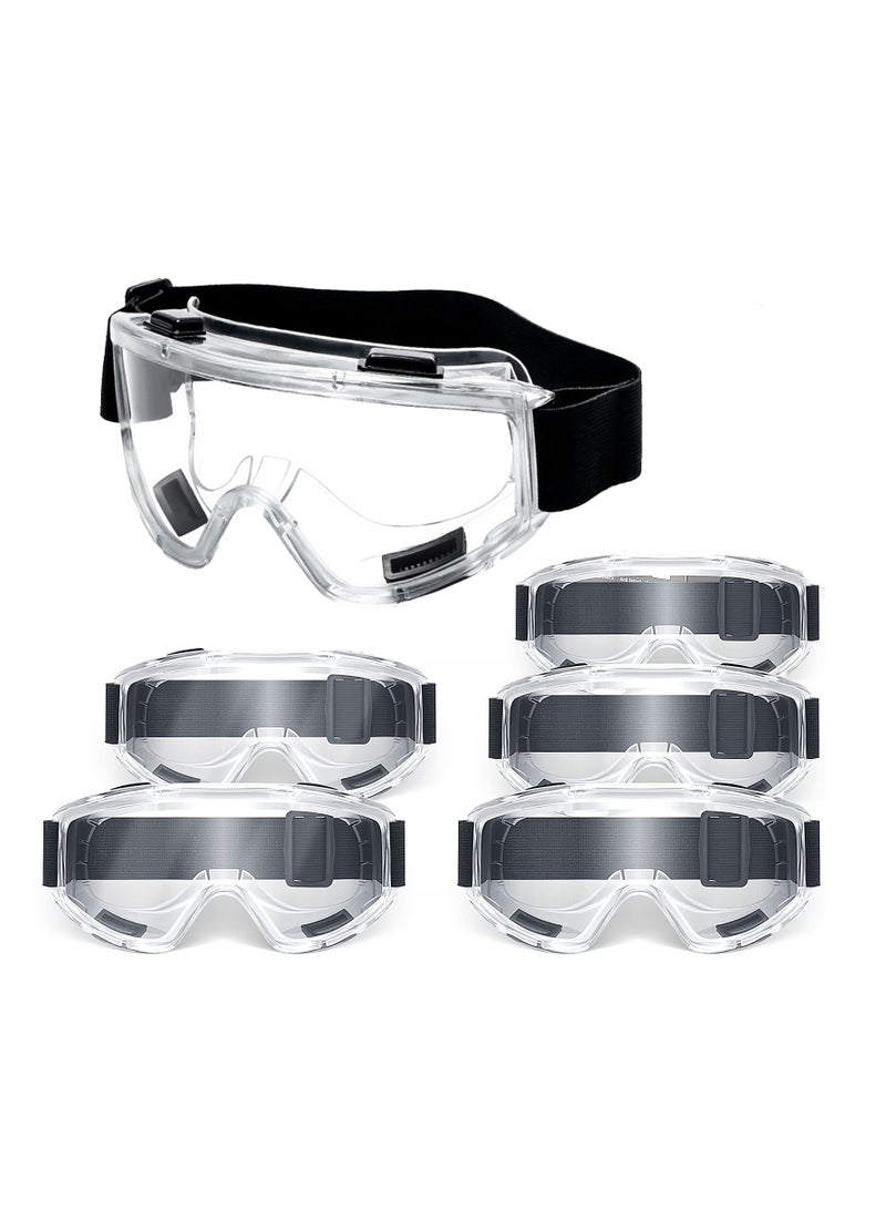 KASTWAVE 6 Pack Safety Goggles ANSI Z87.1 Glasses, Anti-Fog Protective Safety Glasses Lab Goggles,Stylish Safety Glasses, Clear Anti-Fog Anti-Scratch Protective Glasses For Men And Women - Image 1