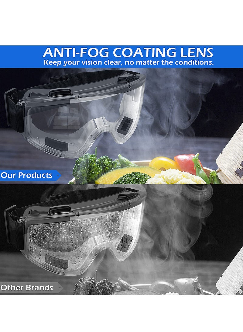 KASTWAVE 6 Pack Safety Goggles ANSI Z87.1 Glasses, Anti-Fog Protective Safety Glasses Lab Goggles,Stylish Safety Glasses, Clear Anti-Fog Anti-Scratch Protective Glasses For Men And Women - Image 3