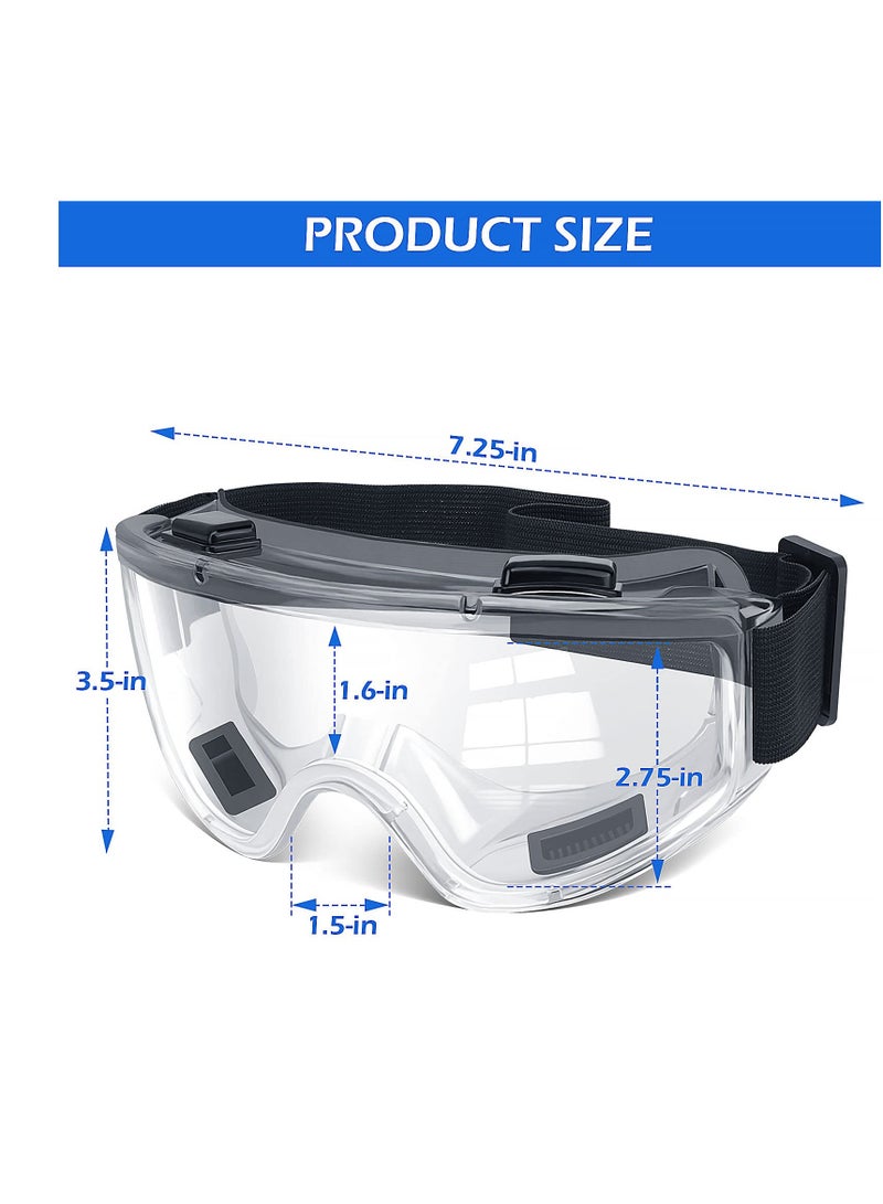KASTWAVE 6 Pack Safety Goggles ANSI Z87.1 Glasses, Anti-Fog Protective Safety Glasses Lab Goggles,Stylish Safety Glasses, Clear Anti-Fog Anti-Scratch Protective Glasses For Men And Women - Image 2