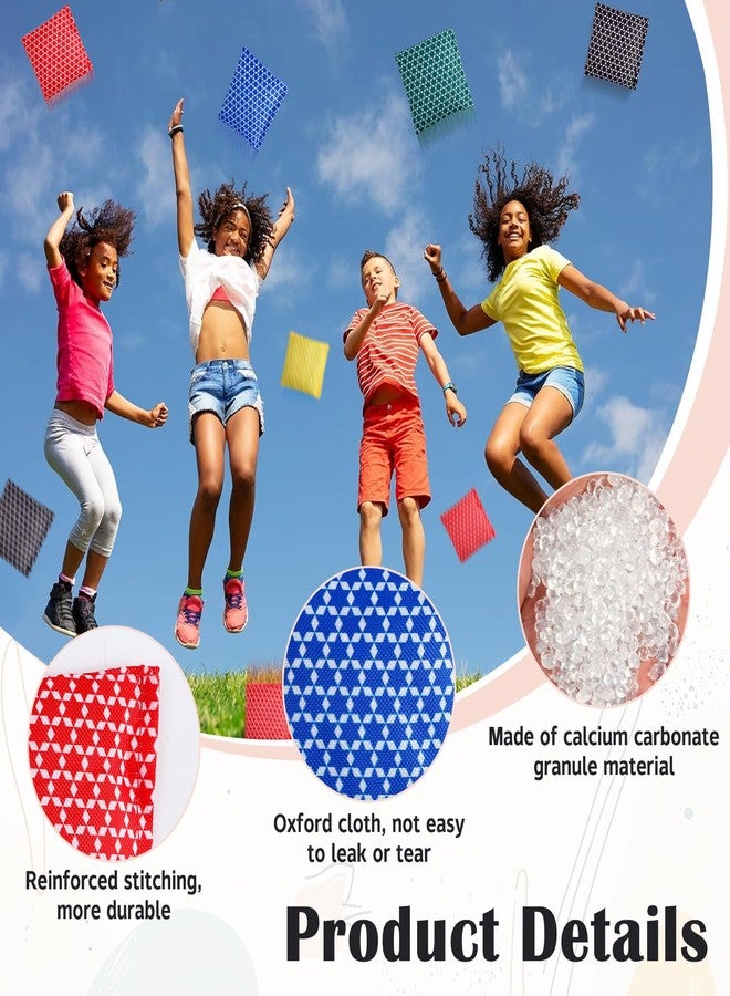 Cptoion 40 Pcs Mini Bean Bags for Tossing,2.75 x 2.75 Inch Small Bean Bags,Nylon Beanbags Hand Toss Games,Colorful Cornhole Bag,Carnival Family Outdoor Yard Toss Game - Image 3