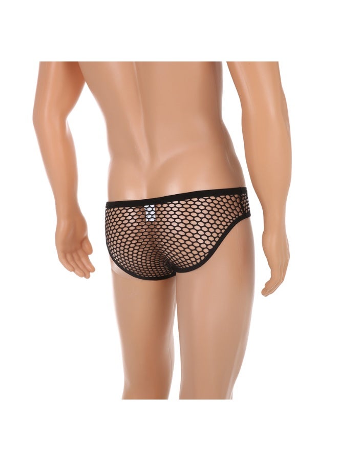 Men's Mesh Briefs, Low Rise Breathable Hollow Out Net Underpants for Daily Wear & Nightwear - Image 4