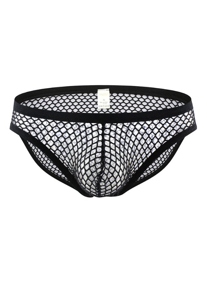 Men's Mesh Briefs, Low Rise Breathable Hollow Out Net Underpants for Daily Wear & Nightwear - Image 1