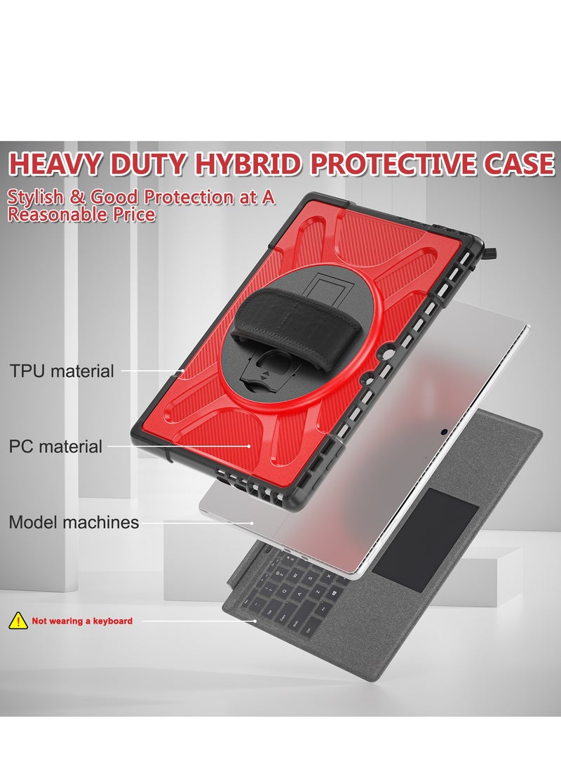 GULFLINK Back Cover Protect Case for Microsoft Surface Pro 9 13 inch Red - Image 3