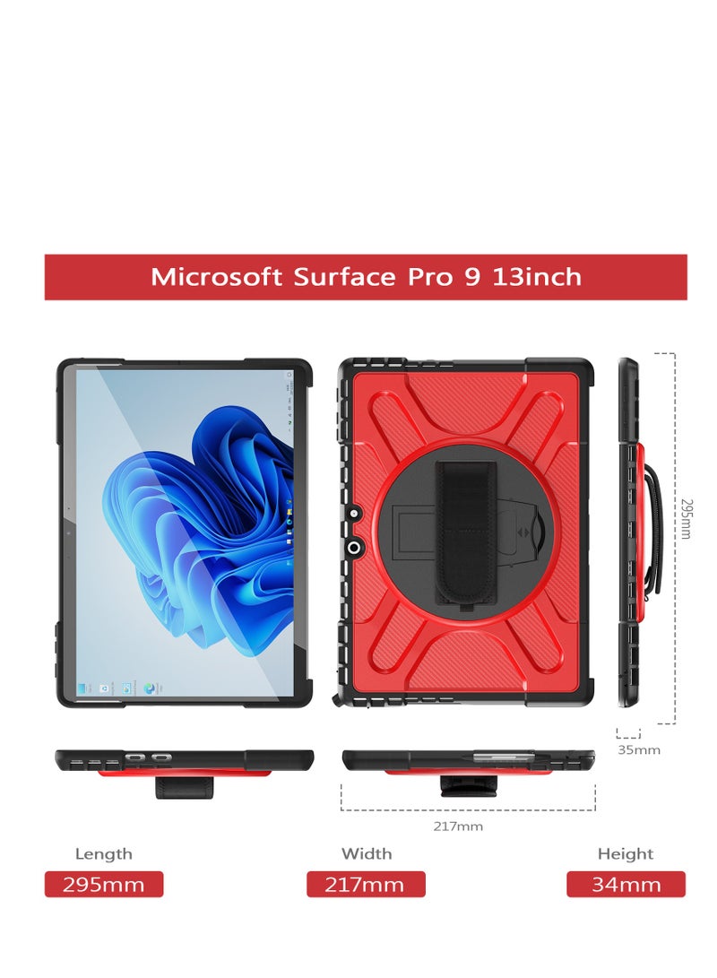 GULFLINK Back Cover Protect Case for Microsoft Surface Pro 9 13 inch Red - Image 2