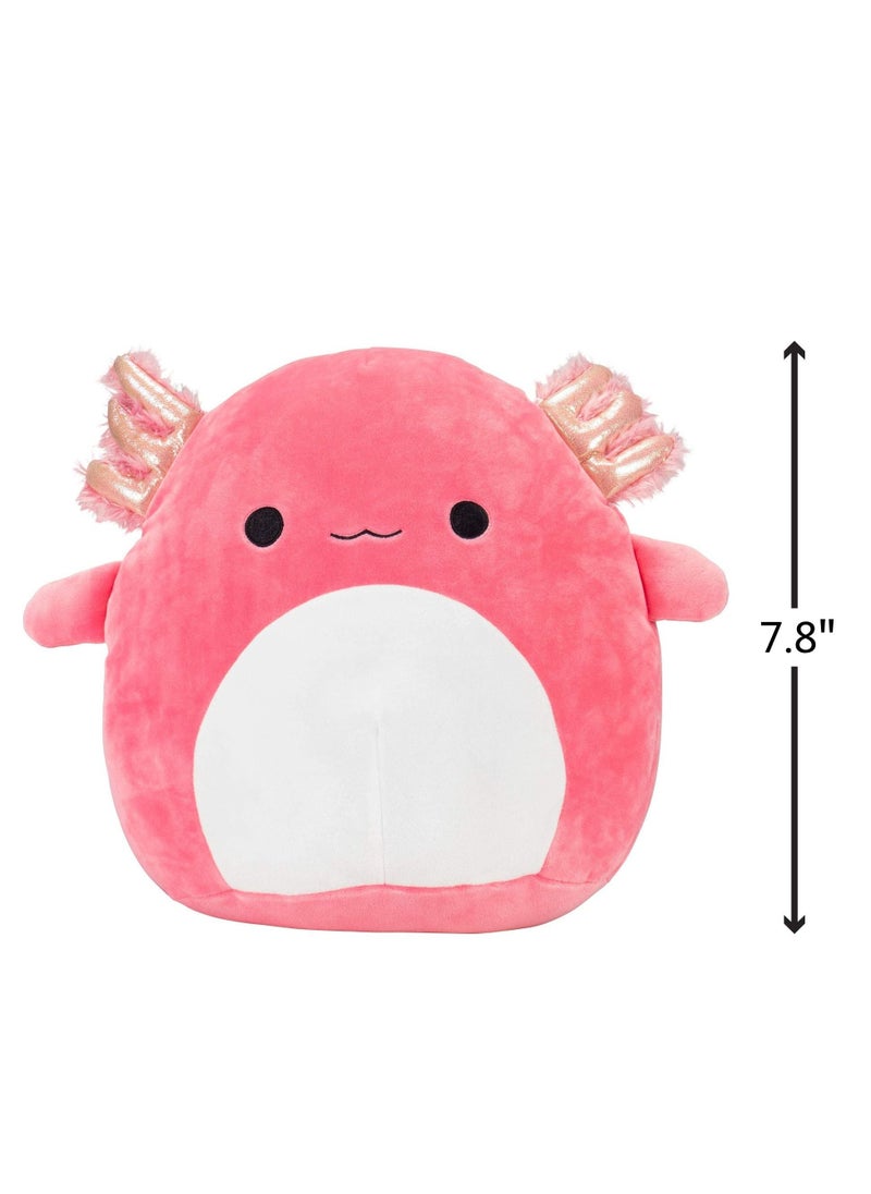 SYOSI - Salamander Plush Doll, 7.8In New Cute Soft Fat Dinosaur Doll Plush Colorful Dinosaur Doll Children' s Holiday Gift Pink Ultrasoft Stuffed Animal - Image 1