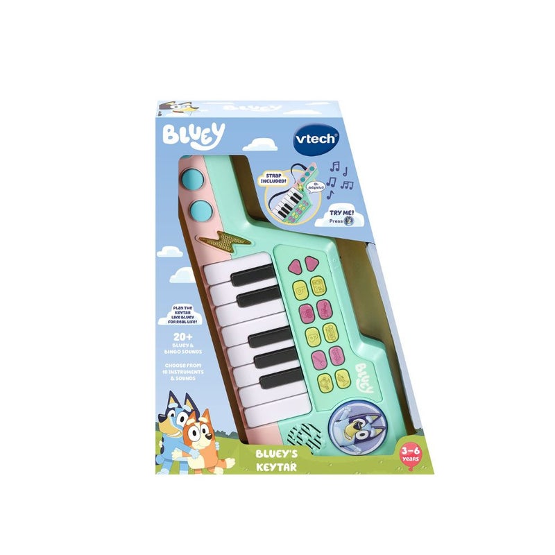 VTech - Bluey Bluey's Keytar Toy (Green) | It has 5 Instrument Sounds, Phrases, Sound Effects & Melodies, Interactive Musical Toy | Ideal gift for Kids 3, 4, 5+ Years - Image 1