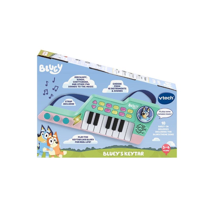 VTech - Bluey Bluey's Keytar Toy (Green) | It has 5 Instrument Sounds, Phrases, Sound Effects & Melodies, Interactive Musical Toy | Ideal gift for Kids 3, 4, 5+ Years - Image 2