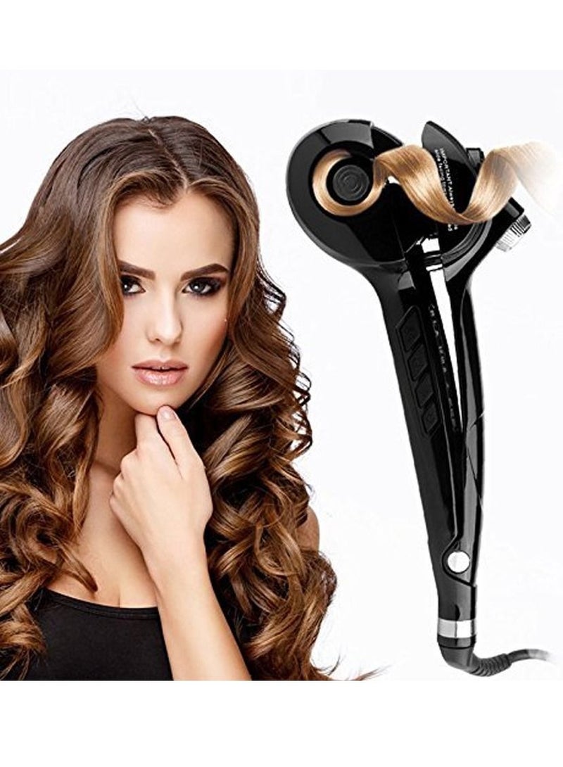 آلة تجعيد الشعر الاحترافية برو بيرفكت للسيدات كيرل سيكريت هير بتكنولوجيا تجعيد الشعر التلقائي الثورية للنساء والفتيات باللون الأسود - Image 1