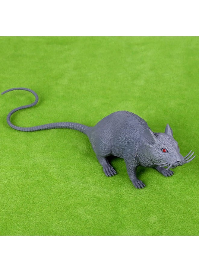 Clobeau Halloween Fake Rat Mouse Realistic Plastic Mouse Fake Pranks Rats Squeezable Squeaking Rats Spooky Scary Creepy Halloween Prop Decor Simulated Big Small Mouse for Prank Party Toys Halloween Mice 2PCS - Image 4