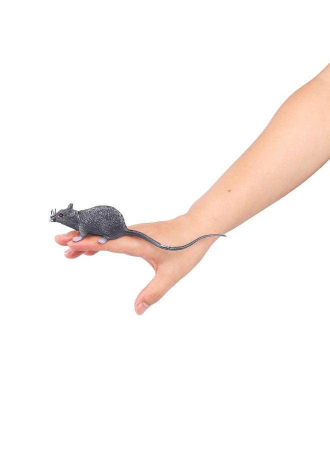 Clobeau Halloween Fake Rat Mouse Realistic Plastic Mouse Fake Pranks Rats Squeezable Squeaking Rats Spooky Scary Creepy Halloween Prop Decor Simulated Big Small Mouse for Prank Party Toys Halloween Mice 2PCS - Image 5