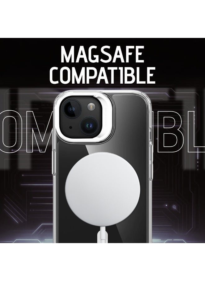 iPhone 15 Plus Case Cover, Camera Control Capture Button, Built-in Stash Stand Phone Case, Compatible with MagSafe, Camera Kickstand Protective Case