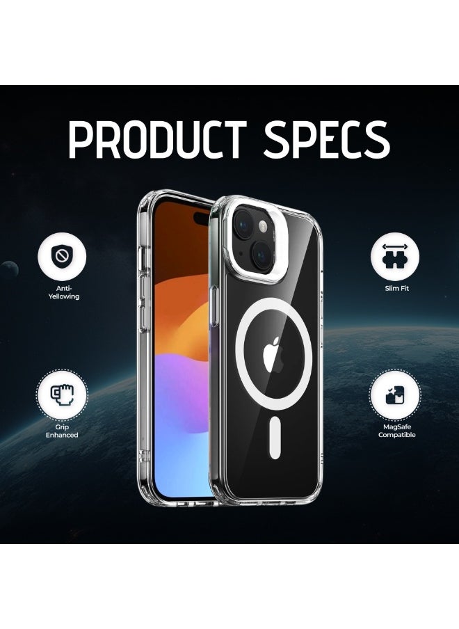 iPhone 15 Plus Case Cover, Camera Control Capture Button, Built-in Stash Stand Phone Case, Compatible with MagSafe, Camera Kickstand Protective Case