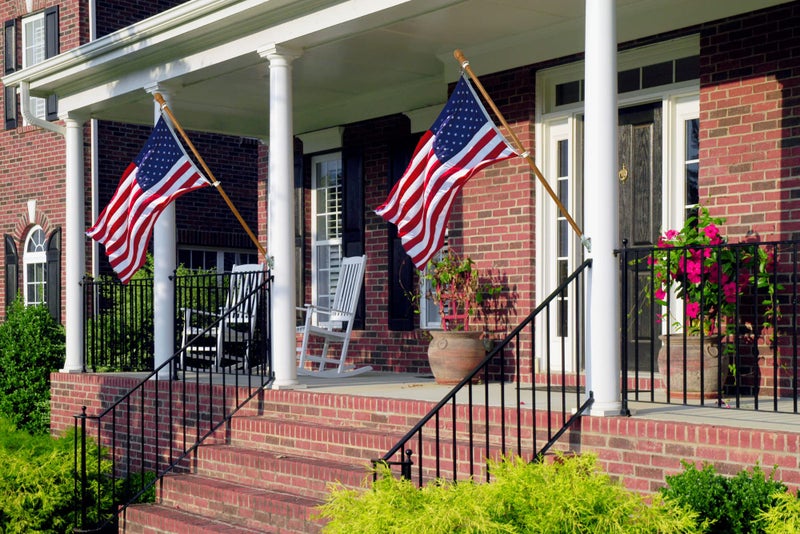ILOT 56" Wooden Flag Pole for House Pack of 2 Improved Design Tangle Free Adjustable Rotating Rings Heavy Duty Flag Poles for Outside Fit Most Flag Sizes - Image 2