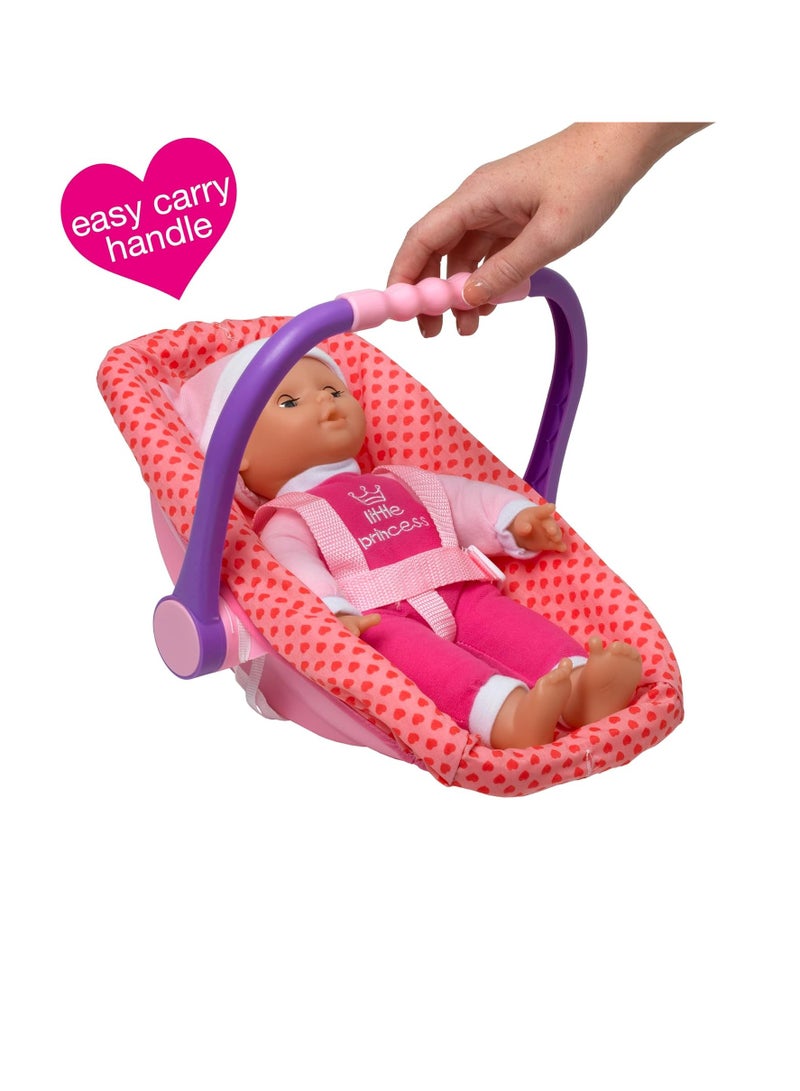 dolls world Isabella | 30Cm - 12 Inch Soft Bodied Doll In Her Rocking Baby Car Seat With Carry Handle.| Age : 24M & above - Image 5