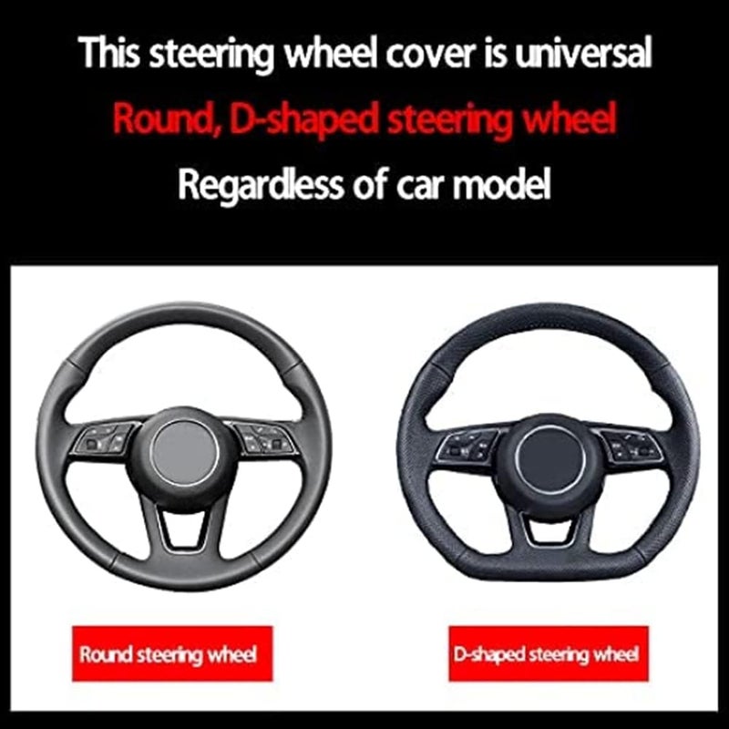 woobles Car Anti-Skid Plush Steering Wheel Cover, Car Wheel Cover Comfortable, Universal Auto Car Steering Wheel Cover, Easy to Install, Breathable Anti-Slip (Carbon Fiber Pattern Pink) Carbon Fiber Pattern Pink - Image 5