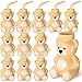 Maxdot 12 Pcs Bear Cups with Straws and Lids 10 oz Plastic Bear Shape Cup Reusable Creative Cups Bulk for Baby Shower Kids Birthday Wedding Party FavorsLight Brown - Image 2