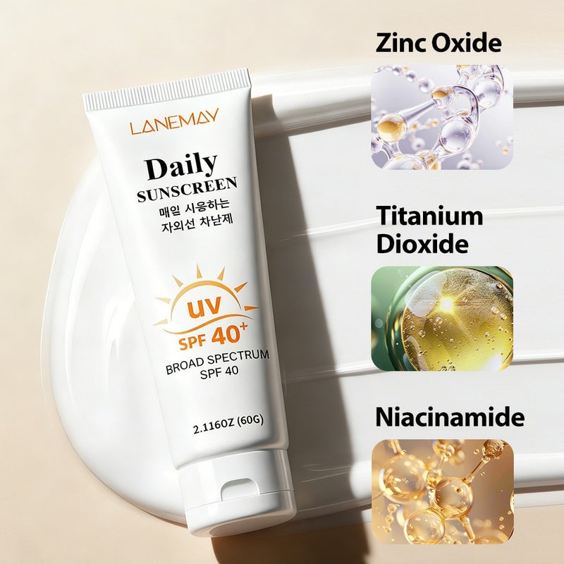 LANEMAY Daily Protective Cream 60g SPF40+ Full Spectrum Protective Mild Protective Cream - Image 4