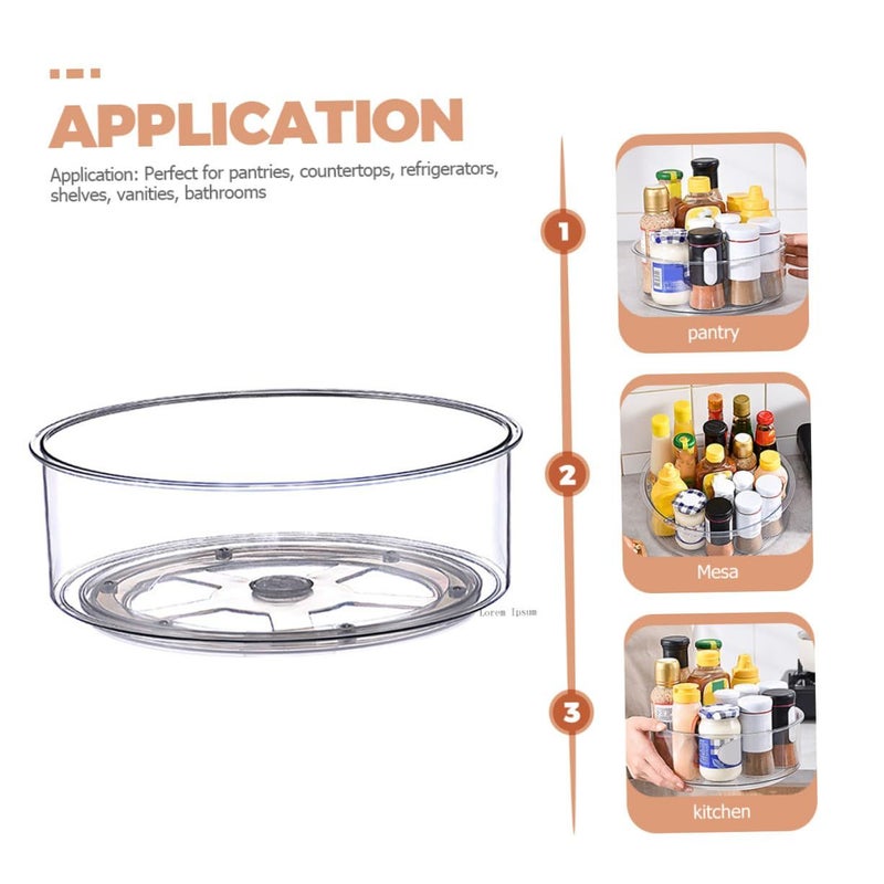 Rotating Spice Rack Kitchen Organizer With Condiment Storage Tray For Countertop Cabinet Pantry - Image 4