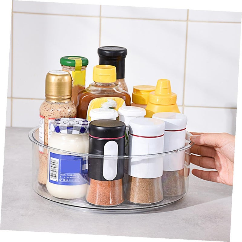 Rotating Spice Rack Kitchen Organizer With Condiment Storage Tray For Countertop Cabinet Pantry - Image 3
