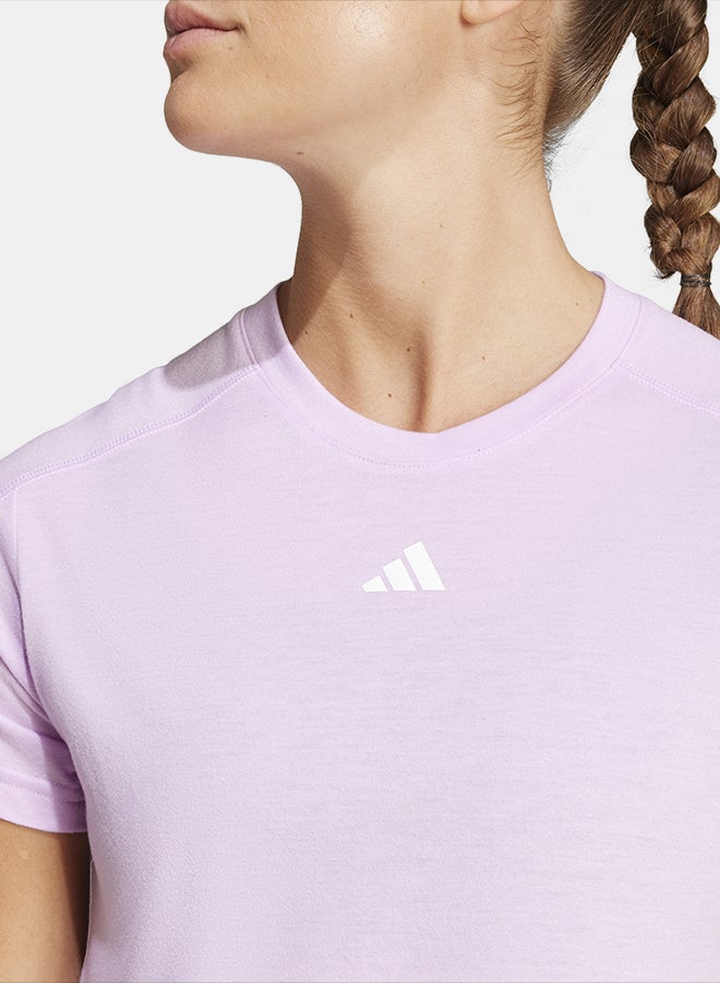 Adidas AEROREADY Train Essentials Minimal Branding Crewneck T-Shirt - Image 4