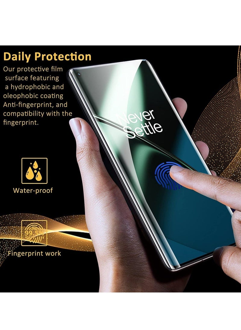 vesus 3D Glass Support Fingerprint Sensor, 9H Hardness, HD Clear Anti-Scratch Bubble Free, Case Friendly, Full Cover for OnePlus 11 PRO 5G - Image 5