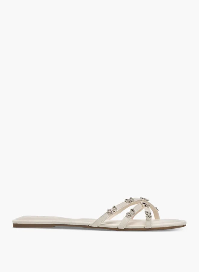 سيليست Women's Embellished Slip-On Sandals