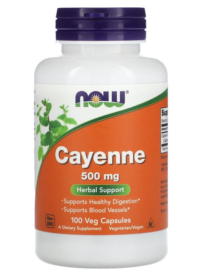 now Cayenne 500 mg 100 Veg Capsules