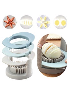 Egg Cutter Slicer, Multipurpose Egg Slicer Cutter 3 in 1 with Stainless Steel Wire Cutting line Cooking Tools for Cutting Eggs, Salads, Strawberries, Mushrooms, Kiwis, Banana