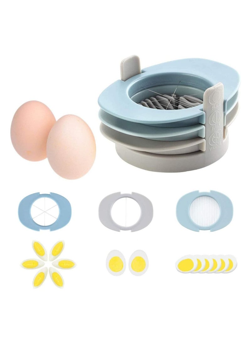 SYOSI - Egg Cutter Slicer, Multipurpose Egg Slicer Cutter 3 in 1 with Stainless Steel Wire Cutting line Cooking Tools for Cutting Eggs, Salads, Strawberries, Mushrooms, Kiwis, Banana - Image 1