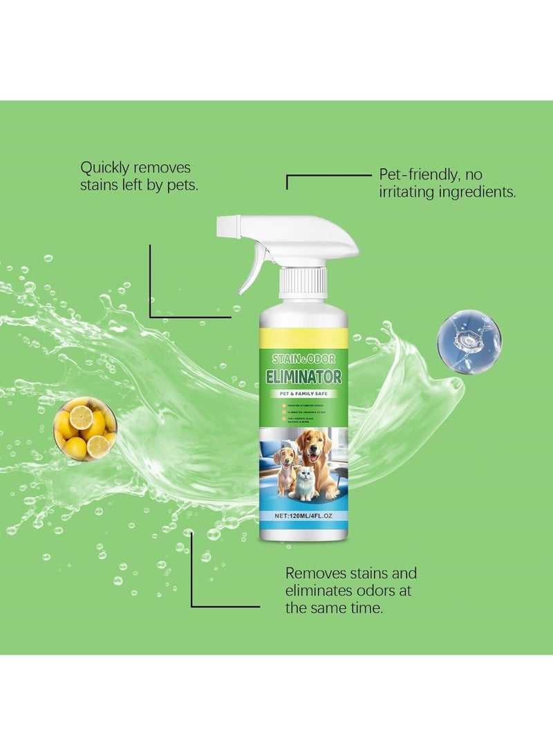 saykfoe Powerful Pet Odor Eliminator Spray - Advanced Enzyme Formula for Dog & Cat Urine, Permanent Stain & Smell Remover for Carpets, Furniture & Floors  Fresh Scent, Safe for Pets & Kids (120 ML) - Image 3