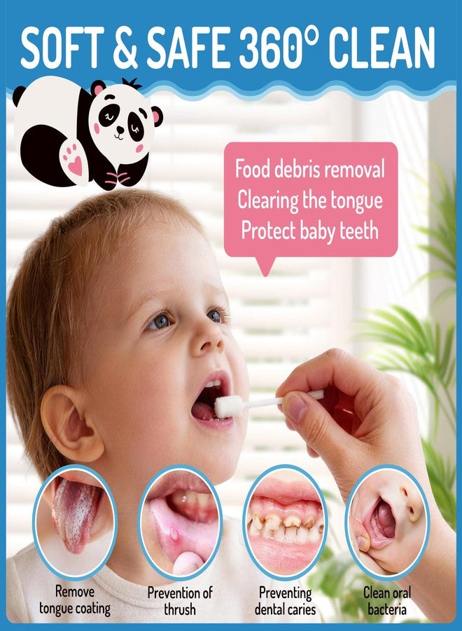 AOAO Baby Tongue Cleaner, Baby Toothbrush, 48pcs Disposable Infant Mouth Cleaner, Soft Gauze Toohthbrush Toddler Oral Cleaning Stick Dental Care for 0-36 Month Newborn, Baby Oral Cleaner (48pcs) - Image 3
