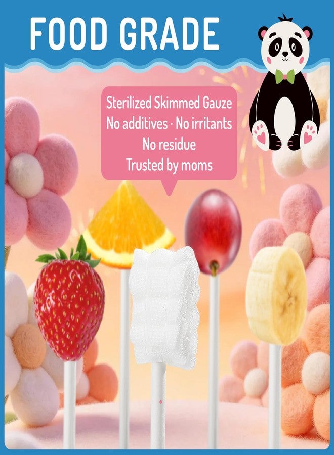AOAO Baby Tongue Cleaner, Baby Toothbrush, 48pcs Disposable Infant Mouth Cleaner, Soft Gauze Toohthbrush Toddler Oral Cleaning Stick Dental Care for 0-36 Month Newborn, Baby Oral Cleaner (48pcs) - Image 5