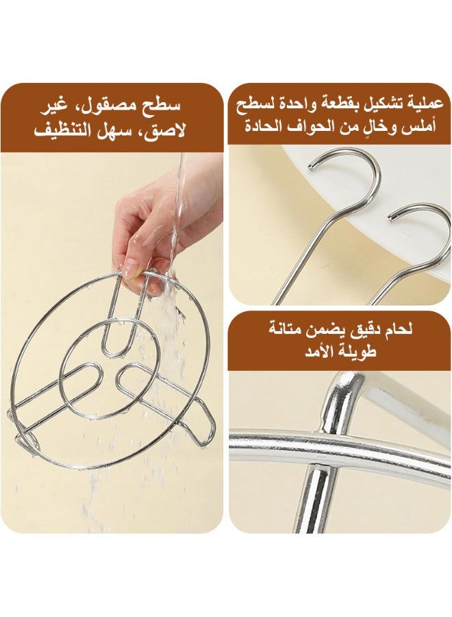 فلوكسهوم رف شواء للقلاية الهوائية مع 24 سيخًا، رف أسياخ دائري غير لاصق بقطر 6.3 بوصة مع أسياخ لحم، مناسب للخبز والتحميص والكباب والشواء في القلاية الهوائية والفرن، قابل للفك وسهل التنظيف - Image 5