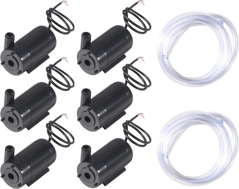 AITIAO 6Pcs Mini Water Pump DC 3V 5V 120L/H Low Noise Motor pump Micro Submersible Mini Water Pump Fish Tanks Fountain Aquarium Brushless Motor Submersible Water Pump (6PCS) - Image 1