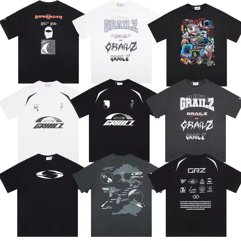 Life Grailz Vibe Style Niche Trendy Brand American Style Summer Loose Couple Short Sleeve T-Shirt Men'S And Women'S Ins - Image 2