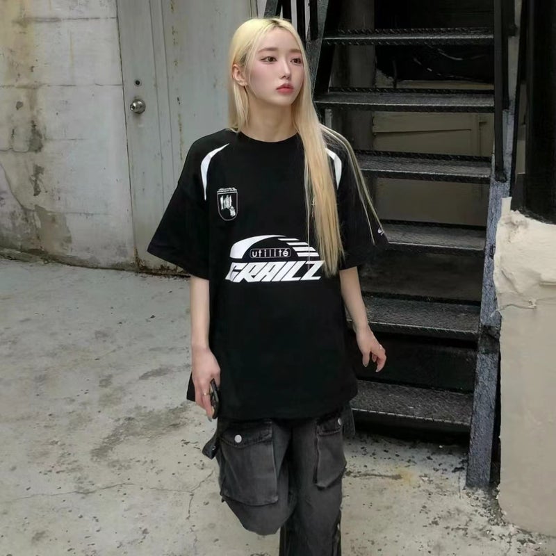 Life Grailz Vibe Style Niche Trendy Brand American Style Summer Loose Couple Short Sleeve T-Shirt Men'S And Women'S Ins - Image 3