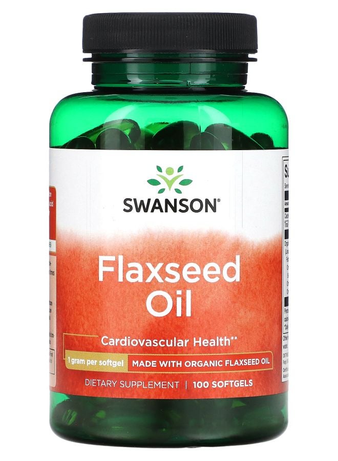 SWANSON Flaxseed Oil 1 g 100 Softgels