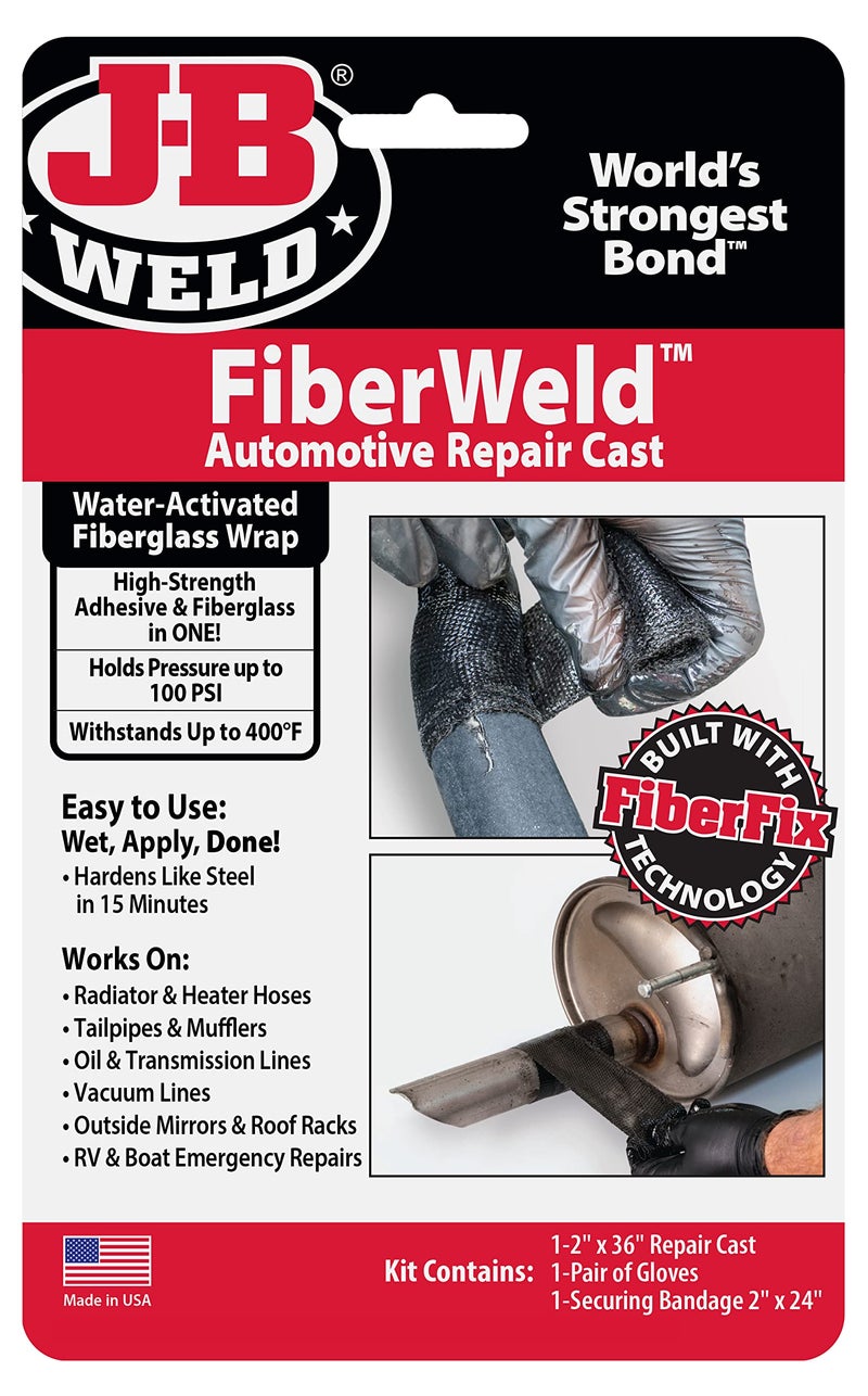 JB Weld 38237 FiberWeld 2 in W x 36 in L Automotive Repair Cast Kit Black