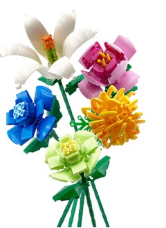 KASTWAVE Flower Building Kit for Adults, Flower Bouquet Building Block Set, Artificial Flowers Building Toy Set for Gifts/ Home Decor, Botanical Collection Not Compatible with Lego  - Image 1
