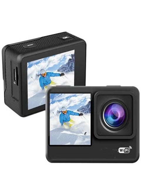 5K WiFi Action Camera 170° Wide Angle, Anti-Shake Action Camera Waterproof Remote Control Action Camera with Remote Control and Accessories