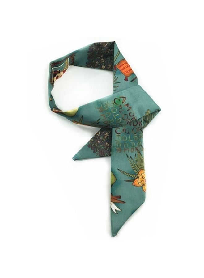 NIBEMINENT Printed Hoop Hair Belt Green/Yellow 