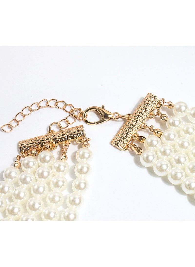 Multi-Layer Pearl Decor All Match Necklace  - Image 2