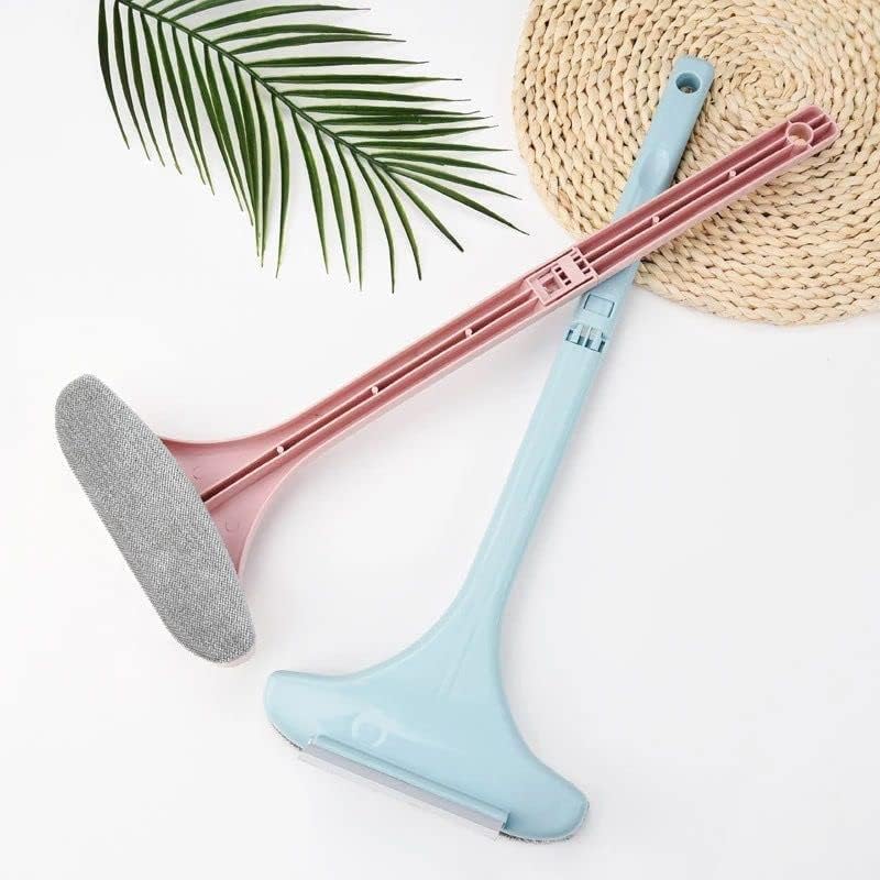 Whisk & Whittle Whisk & Whittle Glow 2 in 1 Mesh Cleaning Brush & Wiper with Extended Handle Window Cleaning Brush Window Net Cleaner Double-Sided Window Cleaner Window Cleaner (Multicolor, Pack of 1)  - Image 1