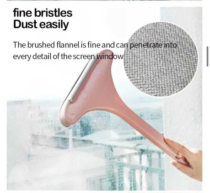 Whisk & Whittle Whisk & Whittle Glow 2 in 1 Mesh Cleaning Brush & Wiper with Extended Handle Window Cleaning Brush Window Net Cleaner Double-Sided Window Cleaner Window Cleaner (Multicolor, Pack of 1)  - Image 5