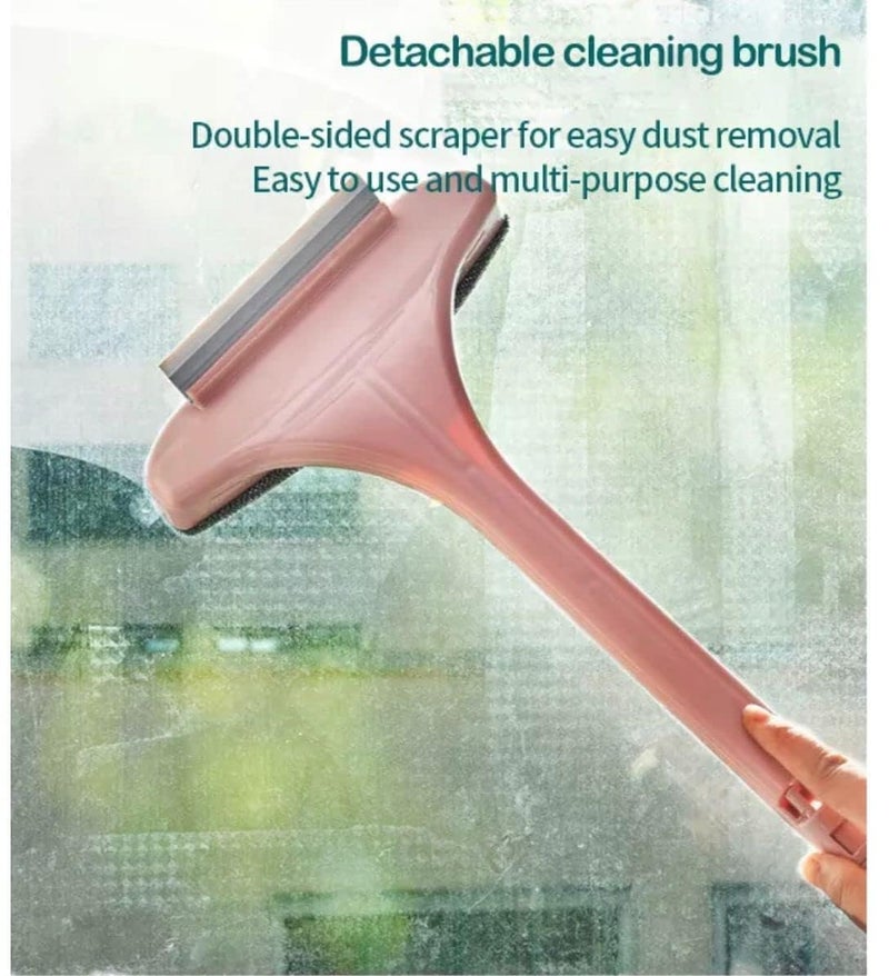 Whisk & Whittle Whisk & Whittle Glow 2 in 1 Mesh Cleaning Brush & Wiper with Extended Handle Window Cleaning Brush Window Net Cleaner Double-Sided Window Cleaner Window Cleaner (Multicolor, Pack of 1)  - Image 2